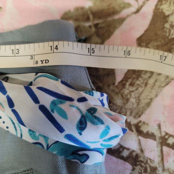 Ett Twa By Anthropologie Mint Linen Blend Cuffed Belted Pants Womens Size 4 - Picture 5 of 12